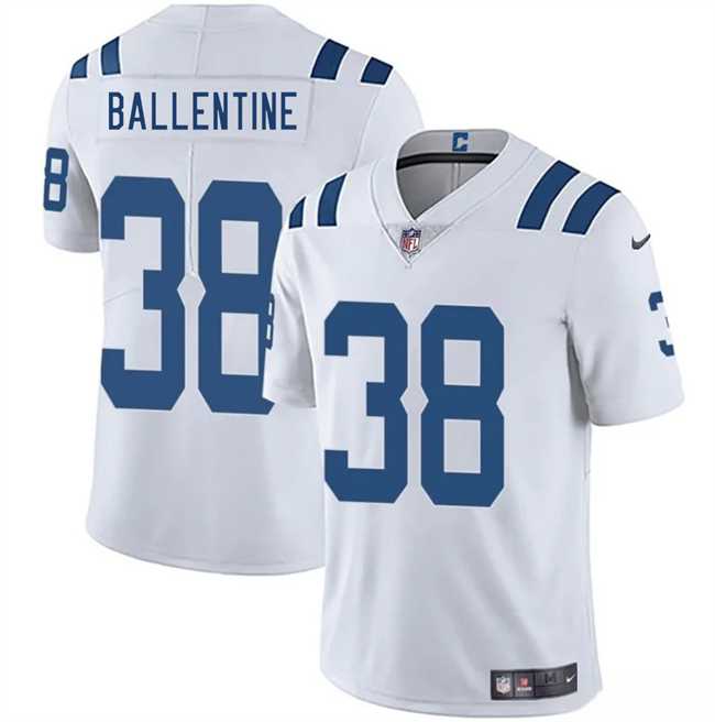 Men & Women & Youth Indianapolis Colts #38 Corey Ballentine White 2025 Vapor Limited Stitched Jersey